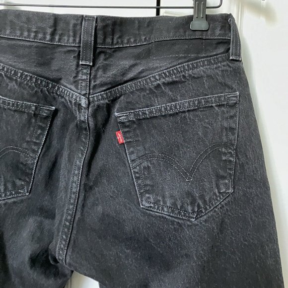 Vintage Levi’s 501 Black Straight Leg Button Fly Jeans 30" Made in Mexico - Picture 3 of 7